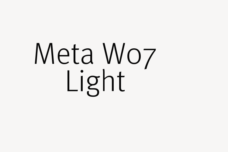 Meta W07 Light font download