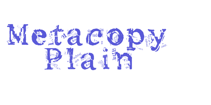 Metacopy Plain Font Download