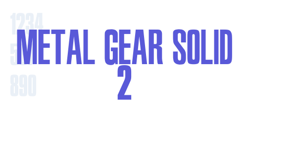 Metal Gear Solid 2 font free