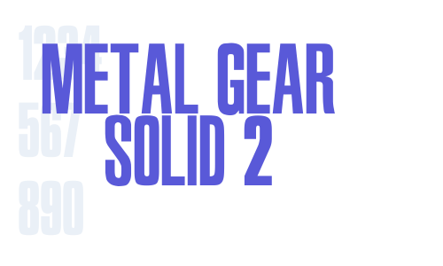 Metal Gear Solid 2 Font