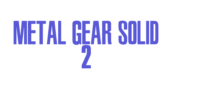 Metal Gear Solid 2 Font Download