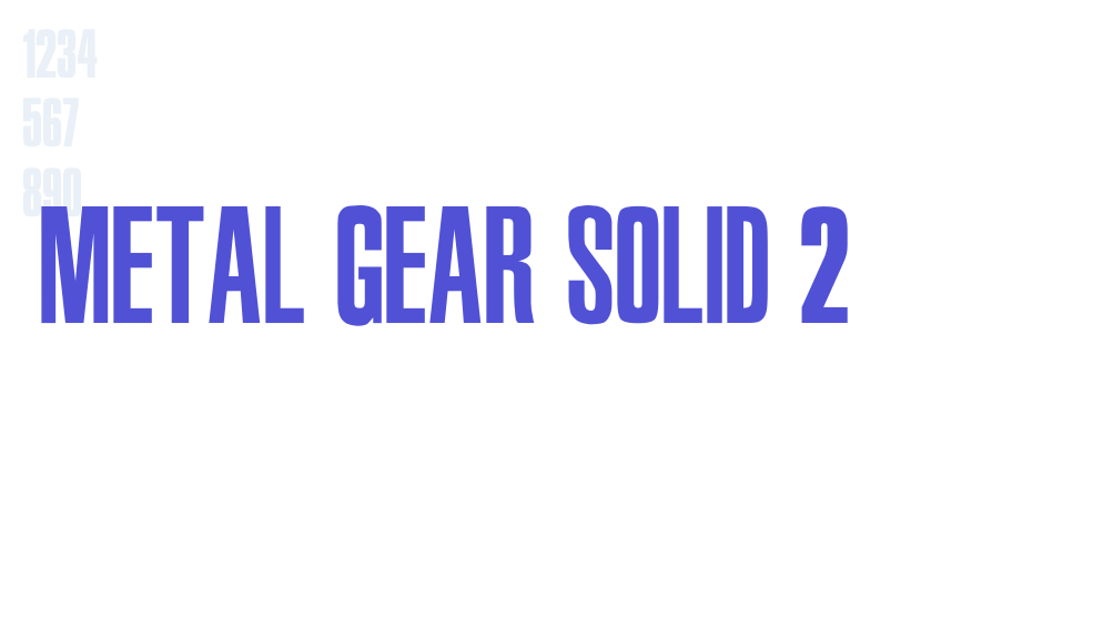 Metal Gear Solid 2-font-download