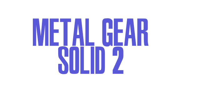 Metal Gear Solid 2 Font