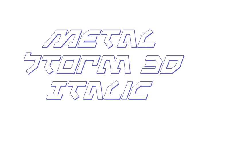 Metal Storm 3D Italic Font Download