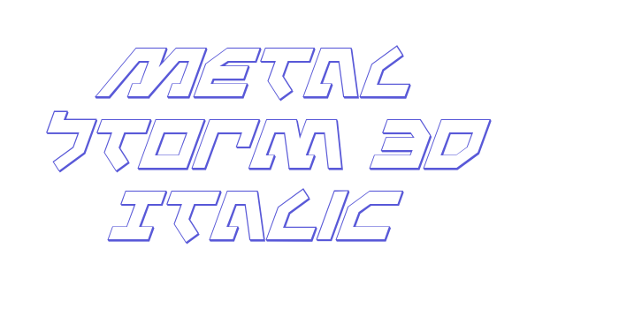 Metal Storm 3D Italic Font Download