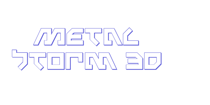 Metal Storm 3D Font Download