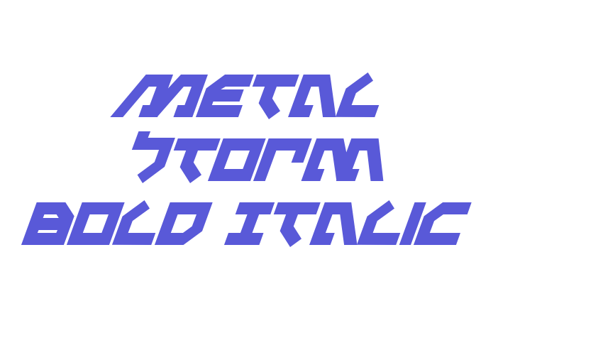 Metal Storm Bold Italic Font Download