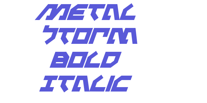 Metal Storm Bold Italic Font Download