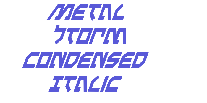 Metal Storm Condensed Italic Font Download