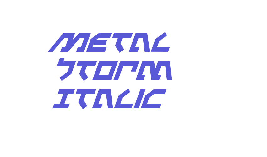 Metal Storm Italic Font Download