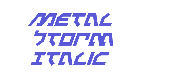 Metal Storm Italic Font Download