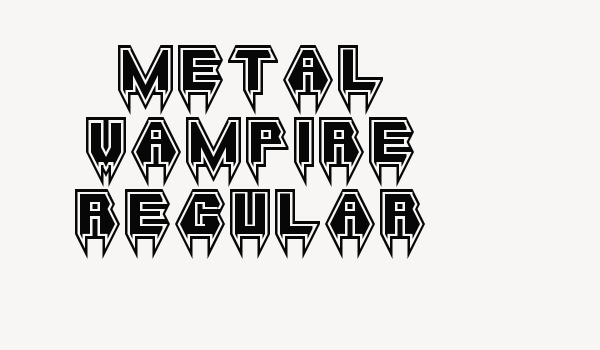 Metal Vampire Regular Font