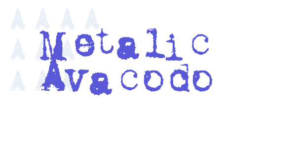 Metalic Avacodo font