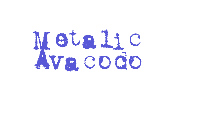 Metalic Avacodo Font Download