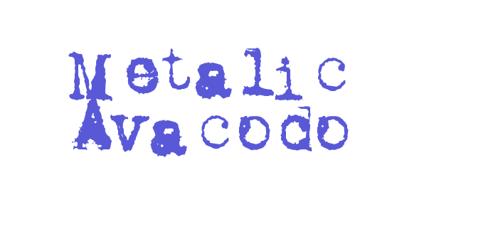 Metalic Avacodo Font Download