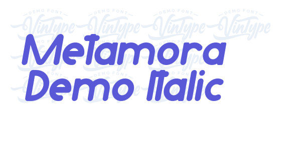 Metamora Demo Italic font