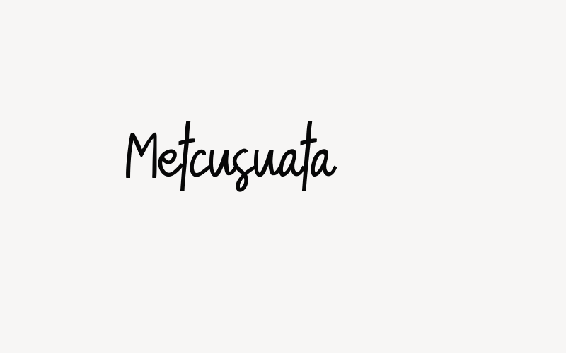 Metcusuata Font