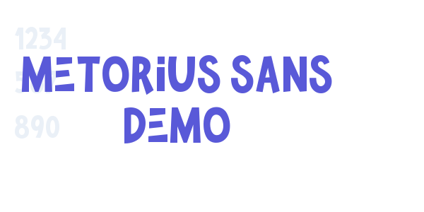 Metorius Sans Demo font free