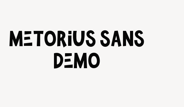 Metorius Sans Demo Font