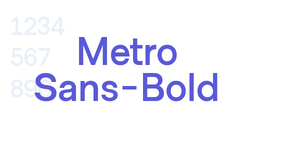 Metro Sans-Bold font free