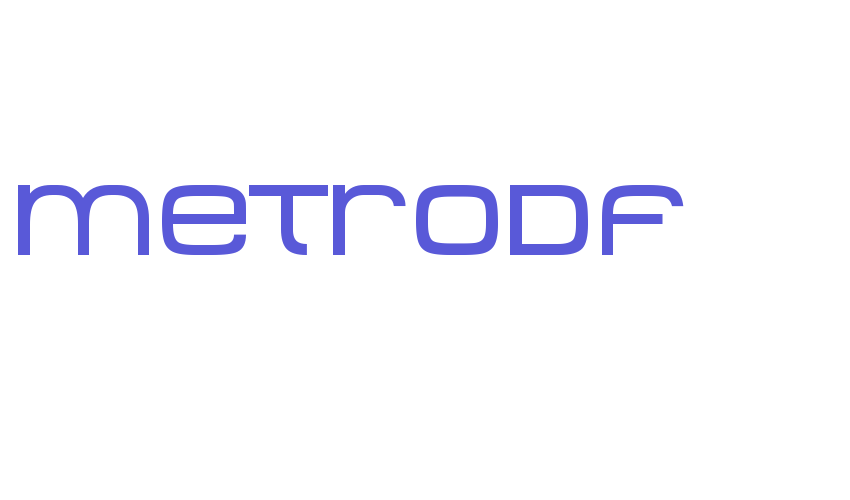 MetroDF Font