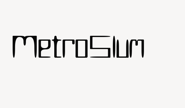 MetroSlum Font