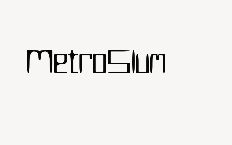 MetroSlum Font