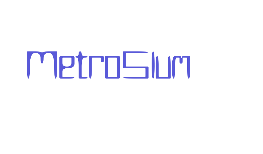 MetroSlum Font