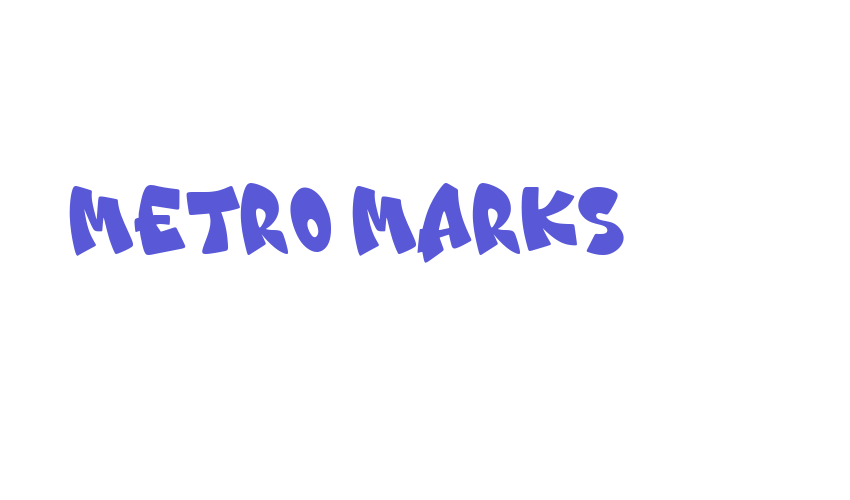 Metro Marks Font