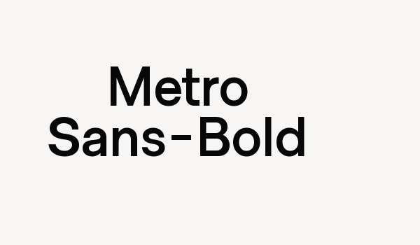 Metro Sans-Bold Font