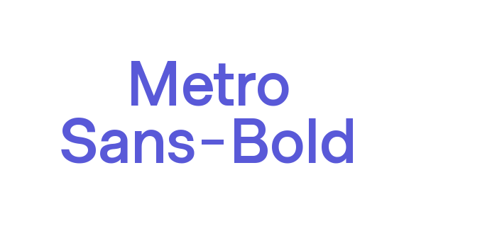 Metro Sans-Bold Font Download