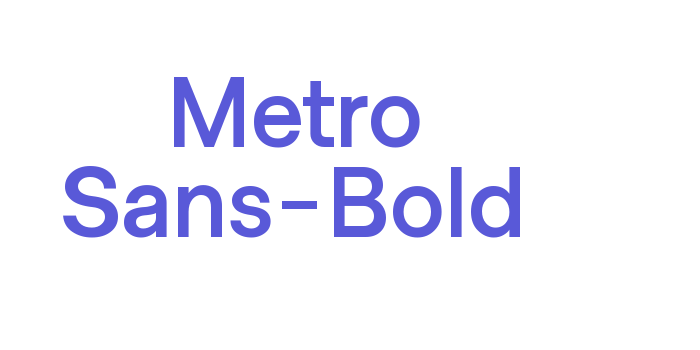 Metro Sans-Bold Font