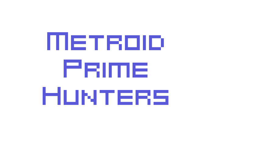 Metroid Prime Hunters Font