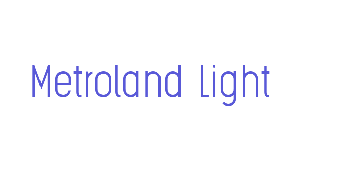 Metroland Light Font Download