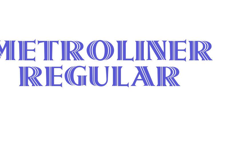 Metroliner Regular Font