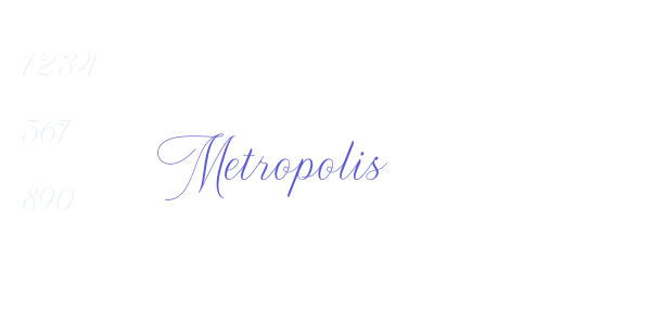 Metropolis font