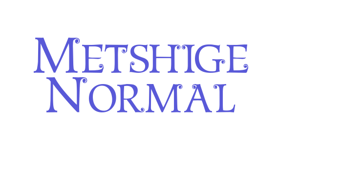 Metshige Normal Font Download