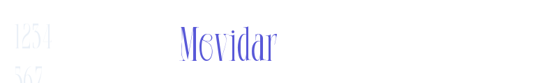 Mevidar font