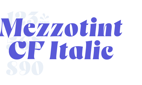 Mezzotint CF Italic Font Download