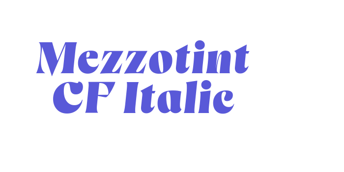 Mezzotint CF Italic Font Download