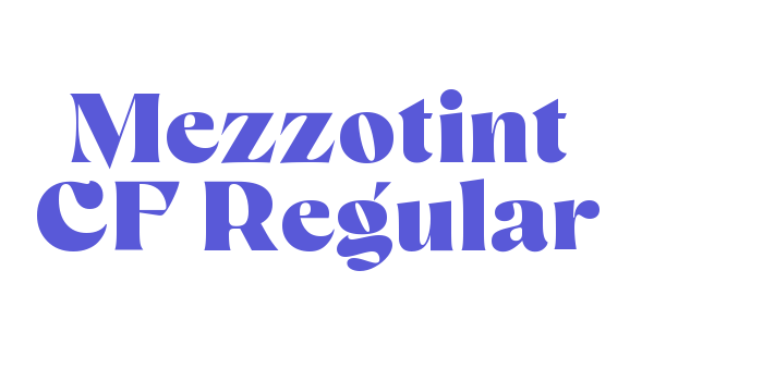 Mezzotint CF Regular Font Download