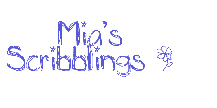 Mia’s Scribblings ~ Font Download