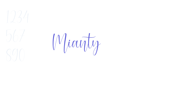 Mianty font