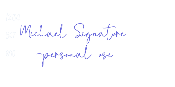 Michael Signature -personal use font