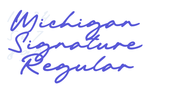 Michigan Signature Regular font free