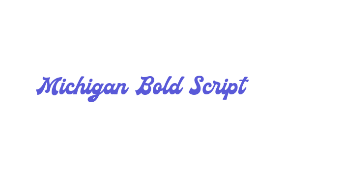 Michigan Bold Script Font