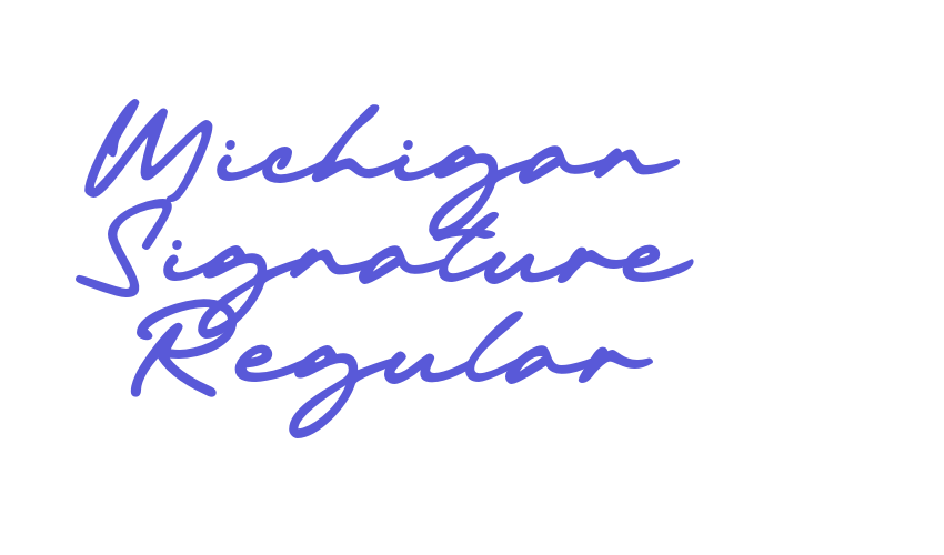 Michigan Signature Regular Font