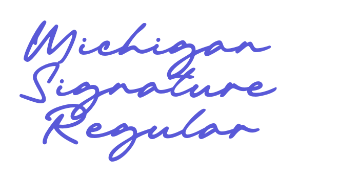 Michigan Signature Regular Font Download