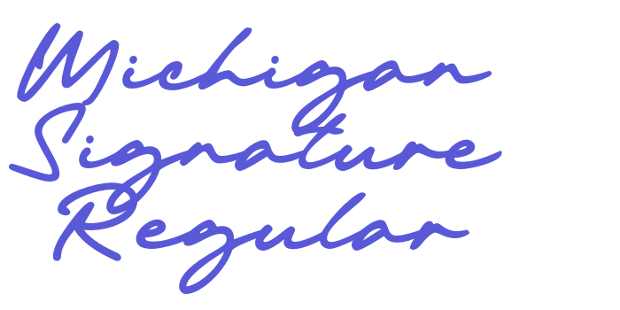 Michigan Signature Regular Font