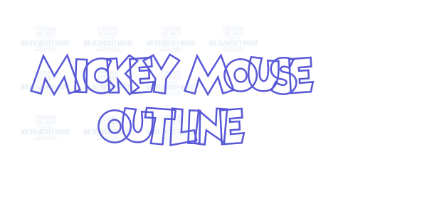 Mickey Mouse outline font